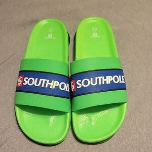 South Pole MENS Bright Green Slide Sandals